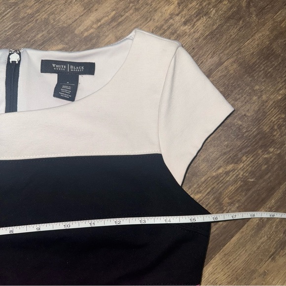 White House Black Market Colorblock Mini Dress - Black, White, Pink - Picture 5 of 11